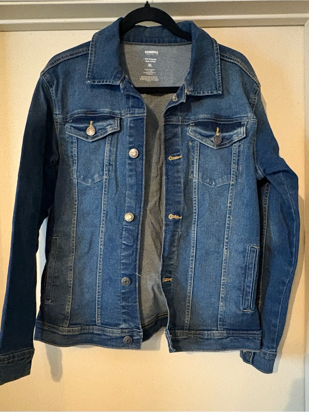Sonoma Goods For Life "The Everyday Jean Jacket" - Medium Wash Blue, Size XL